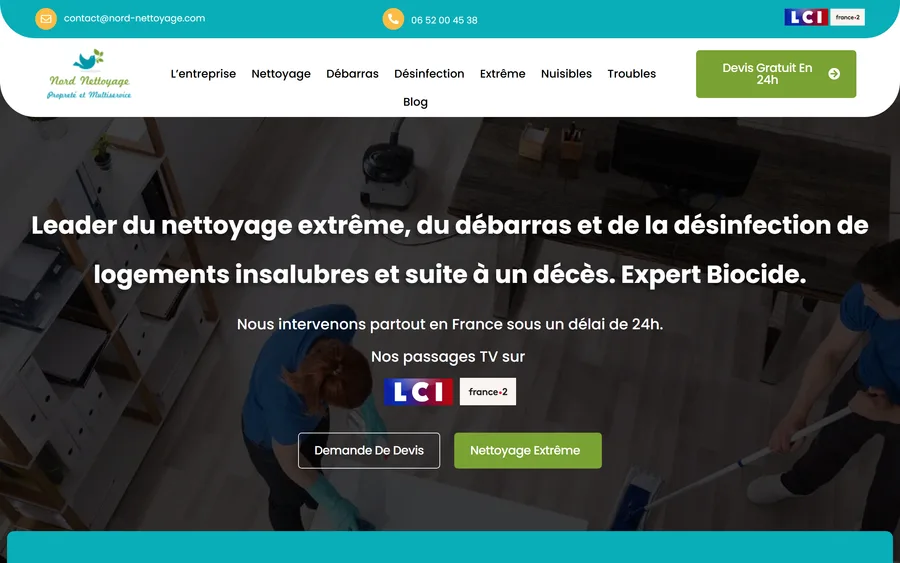 Aperçu de la réalisation Nord Nettoyage par Altensya