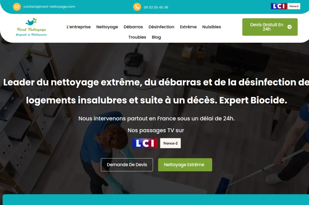 Nord Nettoyage — Site vitrine & référencement local